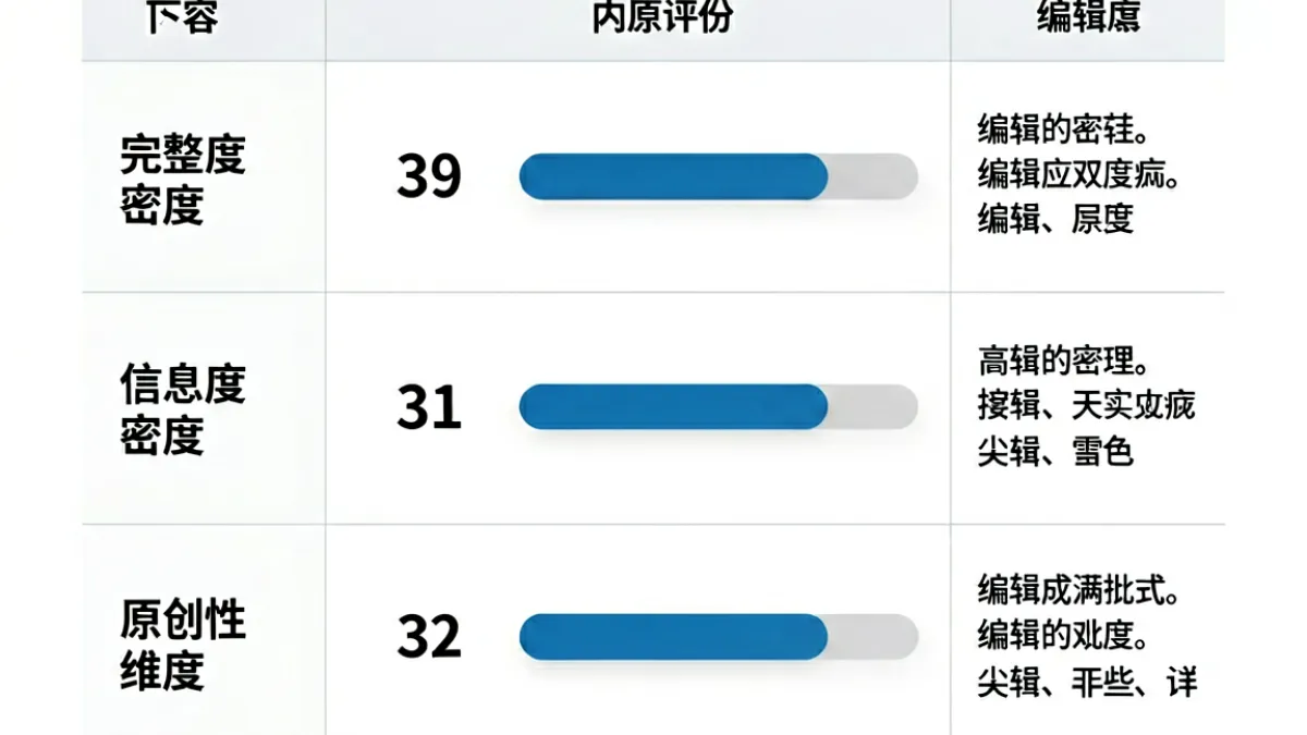 52av 深度测评页面截图，编辑正在对比多个维度的评分数据与用户反馈